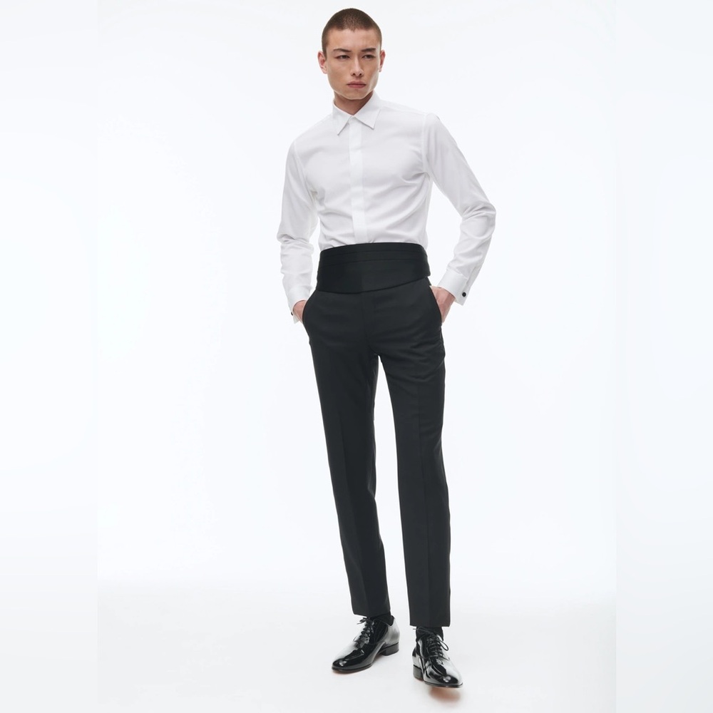 FURSAC HONEYCOMB COTTON HIDDEN PLACKET SHIRT SIZE M